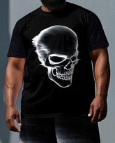 You’re More Than Your Frame Simple Big & Tall Men's Skull Print Short Sleeve T-shirt 2-Piece Set
